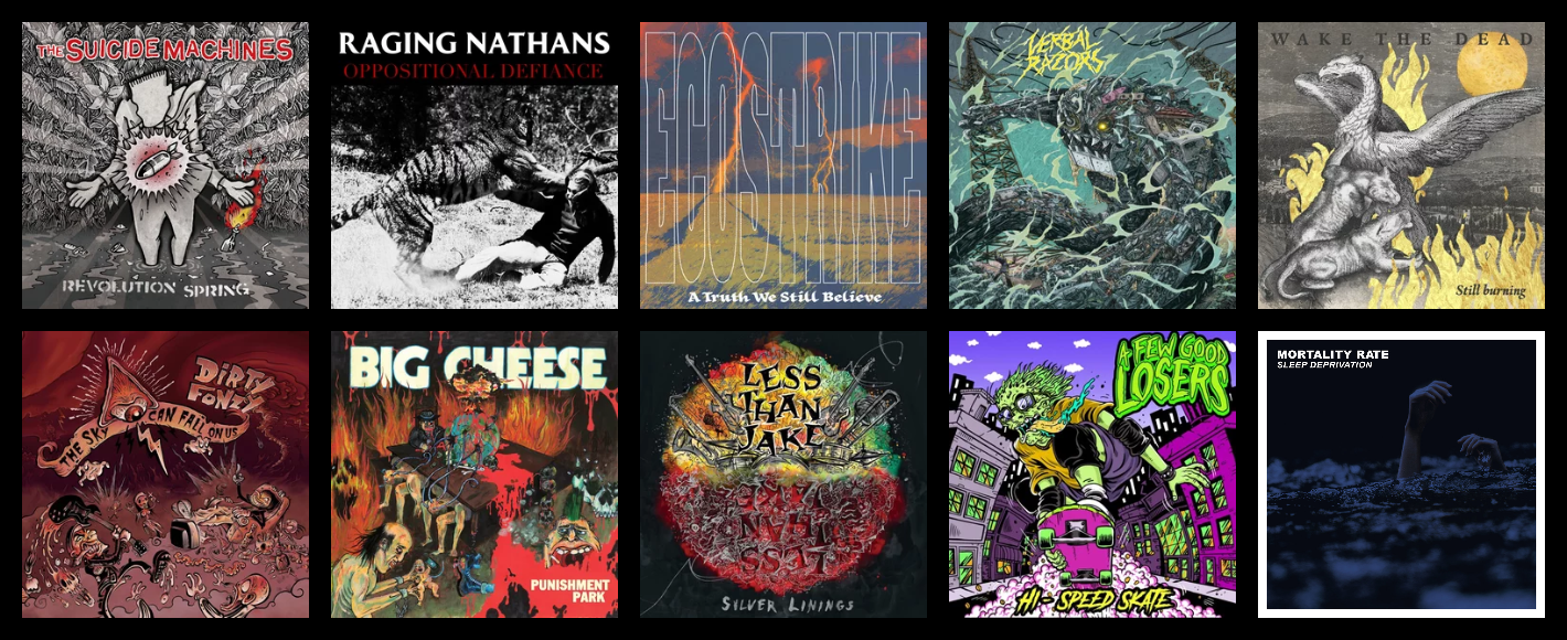 Pochettes de mon top albums 2020