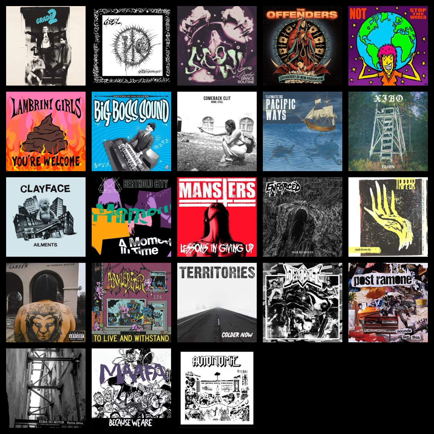 pochettes de mes disques préférés de 2023